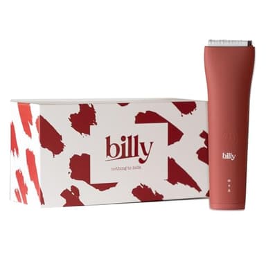 billy - LA tondeuse Intime Anti-Coupure Zones Sensibles et Intimes Homme/Femme - Lame Céramique - Waterproof - 5 Hauteurs - LED - USB-C - Poils pubiens - Édition LIMITÉE Red