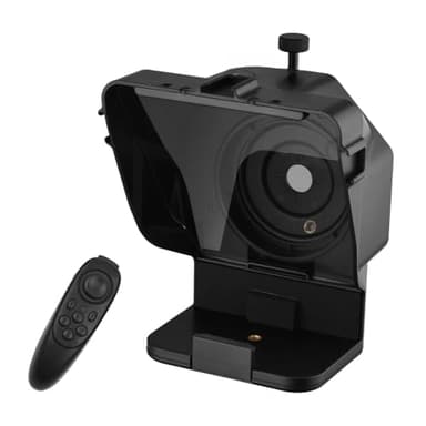 Prompteur téléprompteur portable pour smartphone avec adaptateur de support de téléphone et télécommande pour enregistrement vidéo, diffusion en direct, interview, présentation, discours