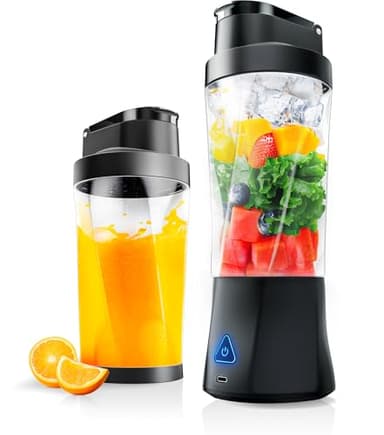 OYLCDI Mini Blender Smoothie Sans Fil, Mixeur Blender Portable |Gobelet à Jus 700 ml | Batterie de 6000 mAh | Sans BPA | Rechargeable Mixe Smoothies pour Glace, Fruits,Shakes et Glaçons