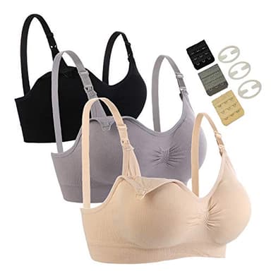 Seitop – Lot de 3 soutiens-gorge d'allaitement sans couture pour femme, g1, Taille XL