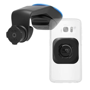 Quad Lock Support Téléphone Voiture pour Pare-Brise/Tableau de Bord avec Adaptateur MAG pour Smartphone