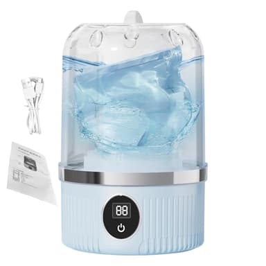 Machine À Laver Portable - Mini Lave-Linge Pliable 10 L, Faible Consommation D'eau Et D'énergie, 3 Modes De Nettoyage | Laveuse Compacte Pour Vêtements De Bébé Sous-Vêtements Chaussettes Camping