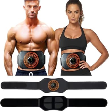 WARDBES Electrostimulateur Musculaire 2025, 12 Modes 20 Niveaux pour Stimulateur Musculaire Femme Homme Entraînement Abdominal Rechargeable,Ceinture Abdominale Electrostimulation