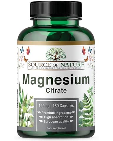 Magnésium Citrate haute dose – 180 gélules véganes | 750 mg par gélule dont 120 mg magnésium élémentaire | Haute biodisponibilité & doux pour l’estomac | Testé en laboratoire | Cure de 3 mois