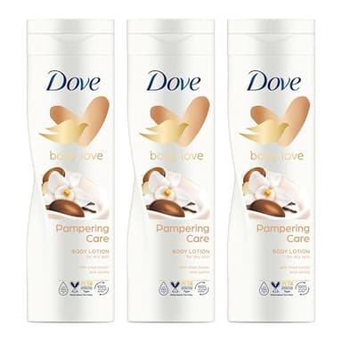 Dove Body Love Lotion Corporelle pour peau sèche Pampering Care hydratant avec beurre de karité et vanille 400 ml lot de 3