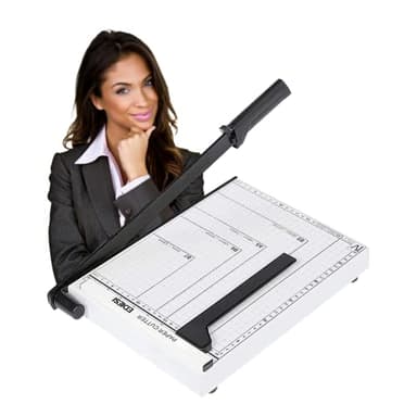 Ediesi, Massicot, A4, Coupe Papier, Guillotine, pour Home, Feuilles A4, Cisaille pour Office, Professionnel, Manuel, Précision Maximale, 3 Couleurs disponibles (Blanc)
