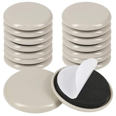 Jeu de 16 pièces,Patins pour Meubles Téflon Auto,Patins Glisseurs pour Meubles,pour déplacer des Meubles Lourds,Protège Le Sol et Les Meubles recouverts de Moquette (Rond 5cm)