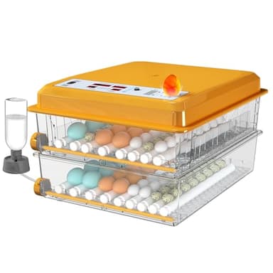 Chalixion Couveuse Oeuf Automatique de 120 Oeufs avec Retournement des Oeufs et Moniteur d'humidité, Contrôle de Température, Incubateur avec 5 Modes d'incubation Automatiques et jours d'incubation