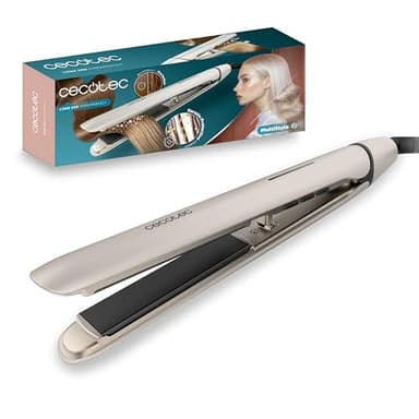 Cecotec Fer à Lisser Étroit Lisse 880 HidraProtect. 48W, Tourmaline, Revêtement de Kératine et Huile d'Argan, Fonction Pro Ionizer, Plaques Flottantes 3D, 4 Températures, Indicateurs LED