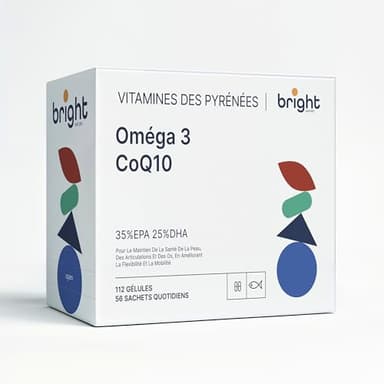 Omega 3 et Coenzyme Q10 Ubiquinol - 2 Compléments en 1 Pack pour Cœur et Énergie Cellulaire I 56 Doses Journalières