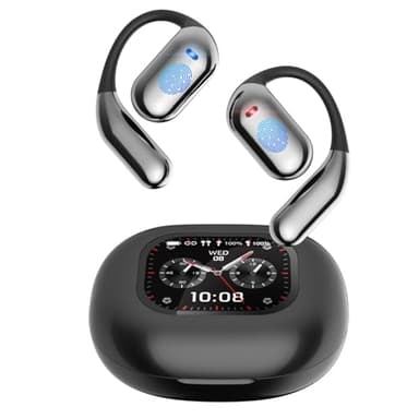 ANSTEN IA Ecouteur Traducteur Instantané, Open Ear Ecouteurs Bluetooth 5.4, 4 en 1 Traducteur Vocal Instantané avec Ecran Tactile LCD OWS, 144 Langues et Accents, Convient Voyages, Affaires, Etudes