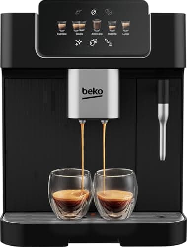 BEKO - Machine Expresso automatique, café en grains ou moulu, Noir
