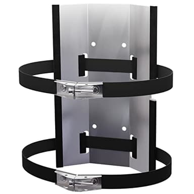 Support pour bouteilles de gaz Drehmeister - Support pour bouteille de gaz Ø 300 mm + 2 sangles de serrage avec verrouillage pour camping-car, caravane, camping, bateau