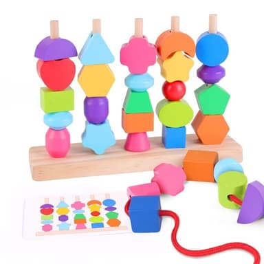 Jouet Montessori en Bois à Empiler et Tri pour Bébé et Enfant 3 Ans - Jouets d'Activité et de Développement - Jeux Bebe Éducatifs pour Tout-Petits - Cadeau d'anniversaire Et Naissance Fille Garçon