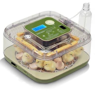 LEADZM Couveuse Oeuf Automatique 12 Oeufs avec Retournement Automatique et Ajout d'eau,Couveuse œuf Contrôle Température, Affichage Humidité,5 Modes d'incubation pour Poules Canards Oies Cailles