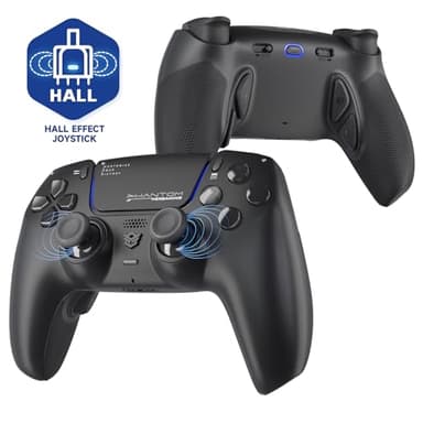 HEXGAMING PHANTOM Pro Manette pour ps5 avec 4 Palettes & 8 Joysticks Analogique Hall Effect,Controller pour ps5 avec Gâchettes & 6 Profils Remappage,Compatible avec PC,Mobile-Noir du Chaos
