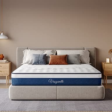 Vesgantti Tight Top Matelas 80x200cm, Épaisseur 26cm, Vague Matelas à Ressorts Ensachés 7 Zones Premium,Mousse A Mémoire Technologie Multi-Densité et Ressorts ensachés, Ergonomique Hypoallergénique