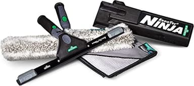 Unger Ninja Premium Kit de nettoyants pour vitres (produits performants pour le nettoyage professionnel des vitres, 4 pièces) AKN12