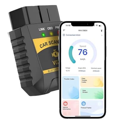beseloa OBD2 Diagnostic Auto Valise Voiture, Bluetooth OBD Diagnostique Auto Multimarque, Diagnostic Voiture Système Moteur OBDII, Lecteur OBD Outils de Diagnostic Français Voiture pour Les Véhicule
