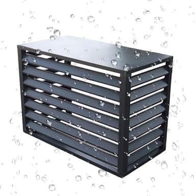 Cache Climatiseur Extérieur en Alliage D'aluminium,caisson Anti Bruit Pompe À Chaleur ,panneaux de Clôture D'intimité, Étanche À La Poussière et À L'eau(Grey,100 * 50 * 70cm)