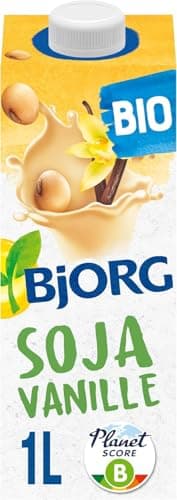 BJORG - Boisson Végétale Soja Vanille - Boisson Bio - Riche en Protéines - 1 L - lot de 6 (total de 6 L)
