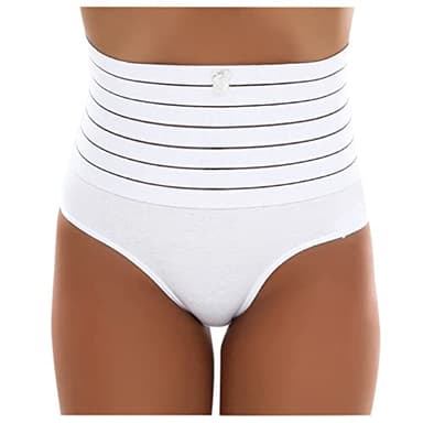 pvucpot Femme Culottes Sculptantes Taille Haute Minceur Gainante Amincissante Ventre Plat Invisible Panties Culotte Taille Haute Gainante Minceur Ventre Plat Efficace sous-vêtements (01 Blanc, L)