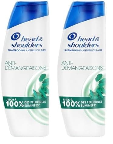 Head & Shoulders Anti-démangeaisons Shampoing Antipelliculaire 330ml. Usage Quotidien. Jusqu'à 100% des Pellicules Éliminées, Cliniquement Prouvé. Tous Types de Cheveux et de Cuir Chevelu (Lot de 2)