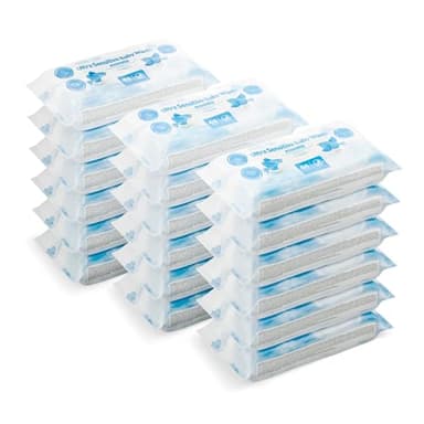 by Amazon Lingettes bébé ultra-douces, 1080 lingettes, non parfumées, lot de 18 paquets de 60 (anciennement sous la marque , même produit)
