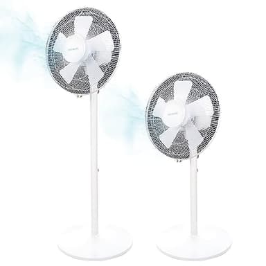 Cecotec Ventilateur de Sol et de Bureau EnergySilence 535 2In1, Puissance 40 W, Diamètre 16", 5 Pales, Hauteur Réglable Jusqu'à 115 cm, 3 Vitesses, Oscillation Automatique à 75º