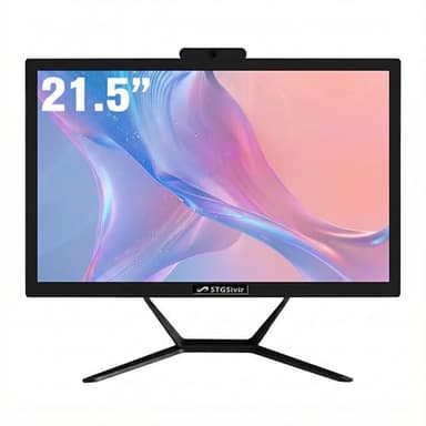 STGsivir Ordinateur de Bureau Tout-en-Un, écran 21.5", Core i5 jusqu'à 3.6 GHz, RAM 16 Go, SSD 512 Go, WiFi, Bluetooth 5.0, Windows11 Pro, Noir