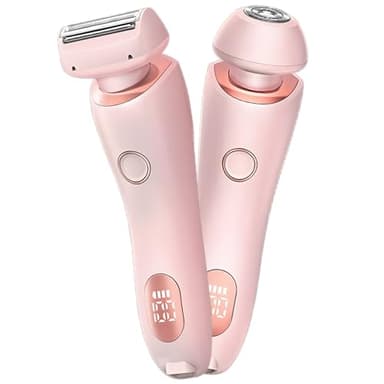 Rasoir Electrique Femme, 2 en 1 Tondeuse Femme Intime, Tondeuse Maillot Bikini, Rasoir pour visage, jambes, aisselles et zone pubienne, étanche