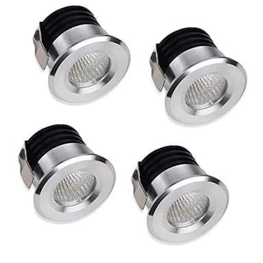 Yangtek 4 x Mini Spot LED à Encastrer Mini Projecteurs 3W LED Blanc Chaud Pour Vitrine Station Intérieur Éclairage Cloison Sèche Incl. Transformateur Séparé
