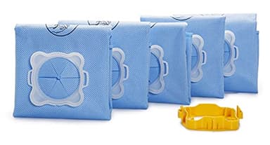 Rowenta Lot de 5 sacs Wonderbag Original, Compatibles avec des aspirateurs traineaux, Adapteur breveté universel, Très résistants, Haut pouvoir filtrant WB406120 Bleu