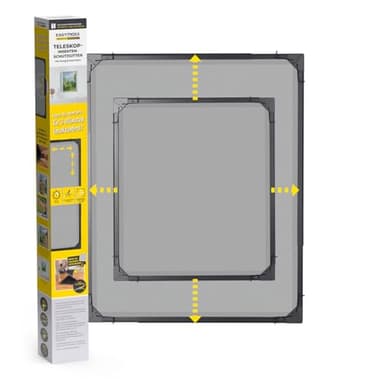 EASYmaxx Insect Protect - Moustiquaire télescopique pour fenêtre - Avec cadre prémonté - Moustiquaire extensible - Moustiquaire intégrée - Anthracite