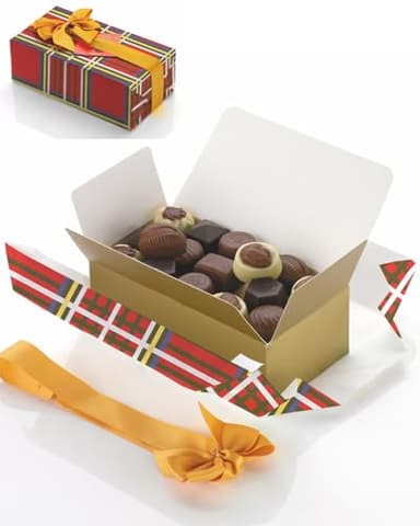 FRANCK ET OLIVIER Ballotin Belgische Pralinen 250 g, 16 Stück mit Weißer, Milch- und Dunkler Schokolade, Vegetarisch, ohne Konservierungsstoffe, Rainforest Alliance