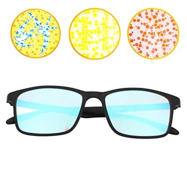 NSXAYIWE Lunettes Daltonien,Intérieur Extérieur Lunette Pour Daltoniens Avec Étui,Lunettes Correctrices Pour Femmes et Hommes,Correction Rouge-Vert,Pratique et Élégant