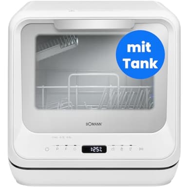 Lave-vaisselle de table Bomann | utilisable avec ou sans raccordement à l'eau | Mini lave-vaisselle silencieux | 36-70 °C | 6 programmes |42 cm | Lave-vaisselle de camping | TSG 5704