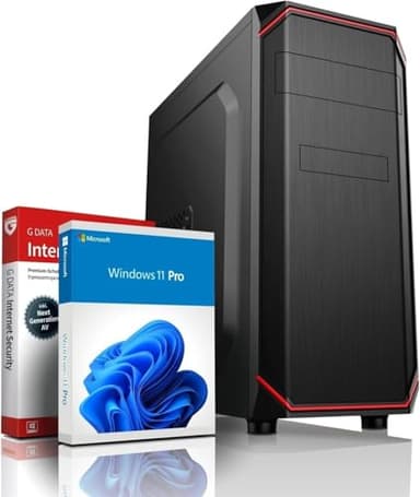 FRORDI PC multimédia Ryzen R5 3500X 6x4.1 GHz • Ordinateur Rapide pour Bureau & télétravail • Geforce GTX 750 4 Go • 16 Go RAM • SSD 512 Go • Windows 11 Pro • Wi-FI • 8149