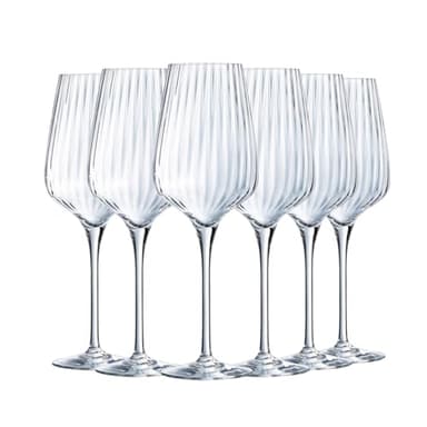 Chef&Sommelier - Collection Symétrie - 6 Verres à pied 35 cl - Fabriqués en France - Emballage renforcé