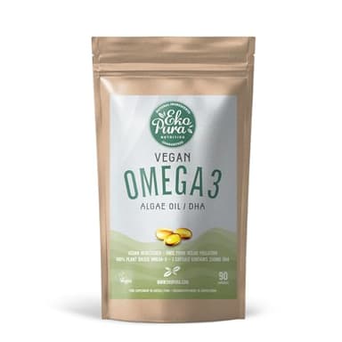 Vegan Oméga 3 - Huile d'Algues, 90 Capsules (250mg DHA/Capsule)