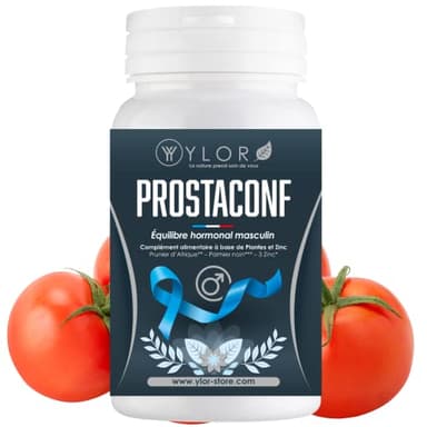 Complément Naturel pour la Prostate avec Ortie, Palmier Nain et Pygeum - Confort Urinaire Homme, Hypertrophie Bénigne - Prostaconf 45 Gélules