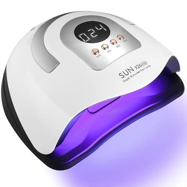 JOFLVA 380W Lampe UV LED Ongles Gel, Professionnel Sèche Ongles Automatique, Séchage Rapide, 81 LED Lampe, Grand LCD Ecran, 4 Minuteries 10s/30s/60s/99s pour Vernis Semi Permanent, Gel et Vernis