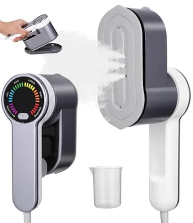 Defroisseur Vapeur Fer à Repasser Vertical, 1200W Fer à Repasser Portable, Voyage Vapeur Steamer 2 en 1 Mode avec Réservoir 120ml, Mini Défroisseur à Main, Design Léger pour Voyage, Maison et Bureau