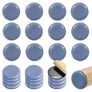 24pcs Patins en Teflon pour Meubles, Patins pour Chaises Meubles Universels pour Un Ensemble de Table à Manger et Chaises, Planeur PTFE Patins Glisseurs pour Meubles en Téflon Auto-adhésif 20mm