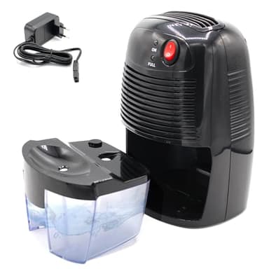 Déshumidificateur Portable Electrique - Silencieux/Compact - Capte jusqu'à 250ml/jour - Capacité de 500ml - Surface de couverture : jusqu'à 20m²