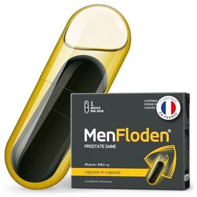 MenFloden – Innovation pour une prostate saine. Formule liquide puissante à triple action. Cucurbita pepo, Serenoa repens, Flowens®. 1 gélule par jour. Testé en laboratoire (Lot de 1)