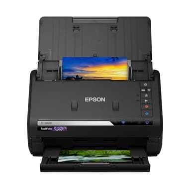 EPSON FastFoto FF-680W | Scanner pour photos et documents - 600 DPI, 30 photos en 30 secondes, chargeur automatique, restauration des couleurs, WiFi, téléchargement dans le cloud
