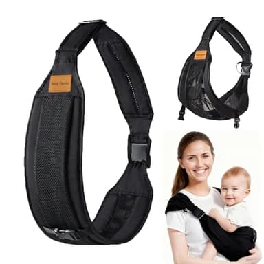 LIUYIDM Sling Bébé Multifonction Porte Bébé Hanches côté Réglable Baby Carrier Echarpes de Portage, Portable Adapté aux Nourrissons et aux Jeunes Enfants de 6 à 48 Mois Charge de 20 kg (Noir)