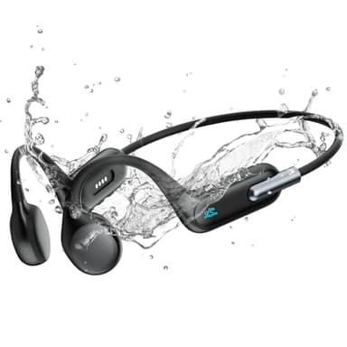 Casque Conduction Osseuse Natation Bluetooth 5.3, Écouteurs Piscine Étanches IPX8 avec MP3 32Go, Casque Sport Sans Fil Waterproof pour Course à Pied, Cyclisme, Nage, avec Micro, 8h Autonomie