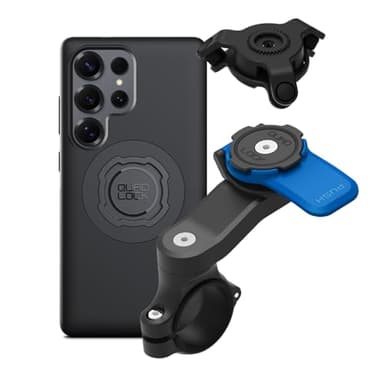 Quad Lock Support Téléphone pour Guidon de Moto avec Amortisseur de Vibrations et Coque MAG pour Galaxy S25 Ultra